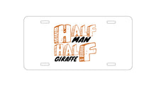 DistinctInk Custom Aluminum Decorative Vanity Front License Plate - Half Man Half Giraffe