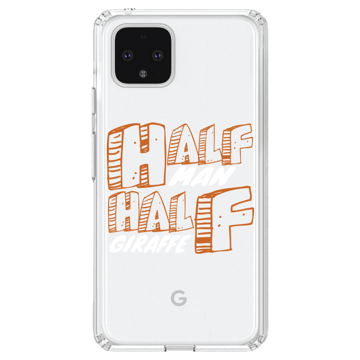 Half Man Half Giraffe Clear Shockproof iPhone Case, view 24