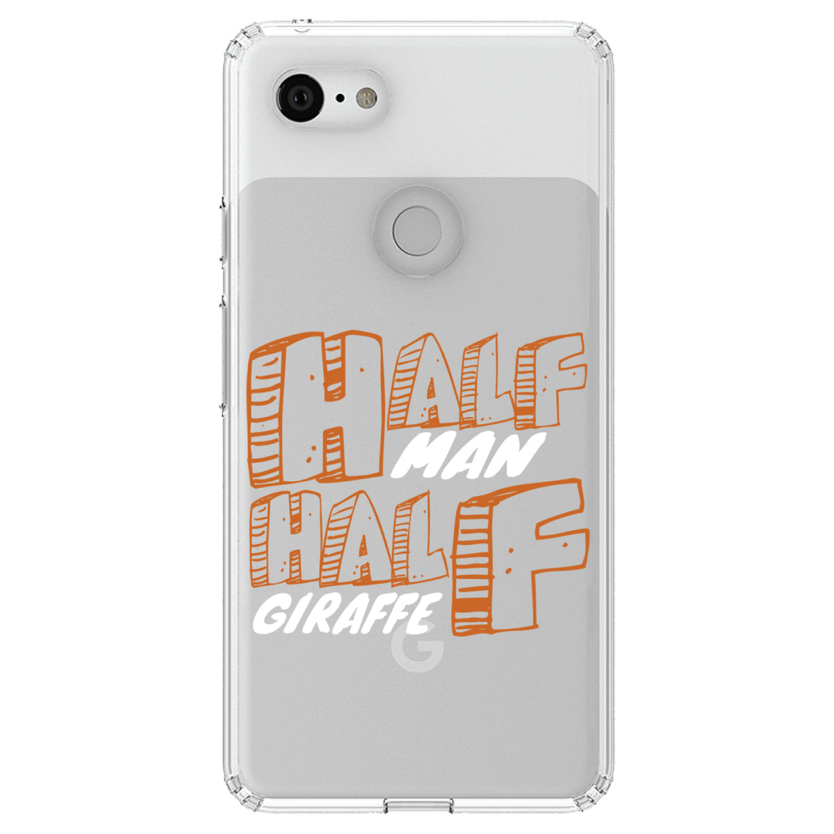 Half Man Half Giraffe Clear Shockproof iPhone Case, view 22