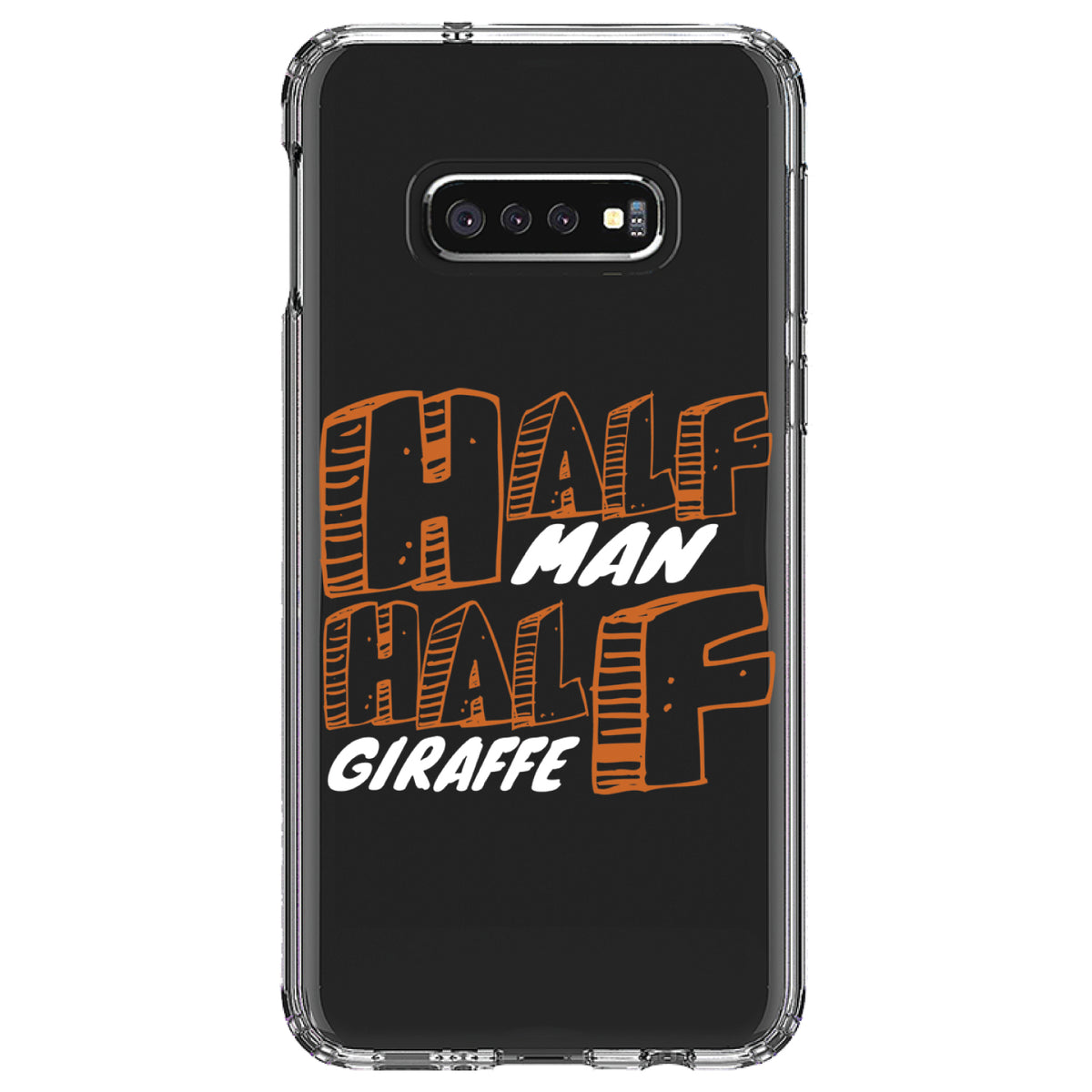 Half Man Half Giraffe Clear Shockproof iPhone Case, view 18