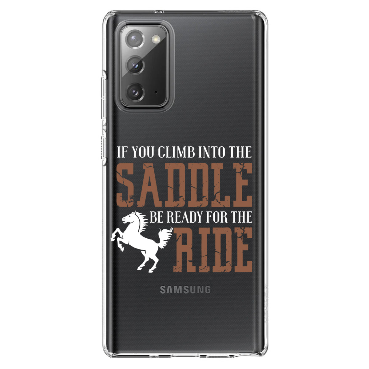 Climb into the Saddle, Ready for a Ride Clear Shockproof iPhone Case, view 8