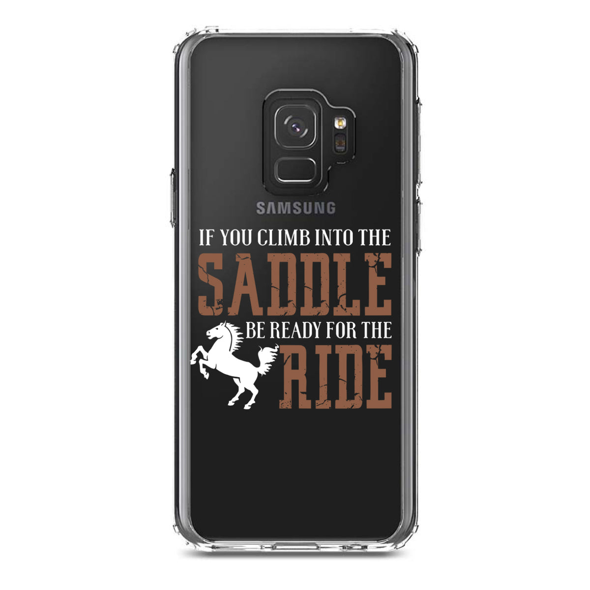 Climb into the Saddle, Ready for a Ride Clear Shockproof iPhone Case, view 19