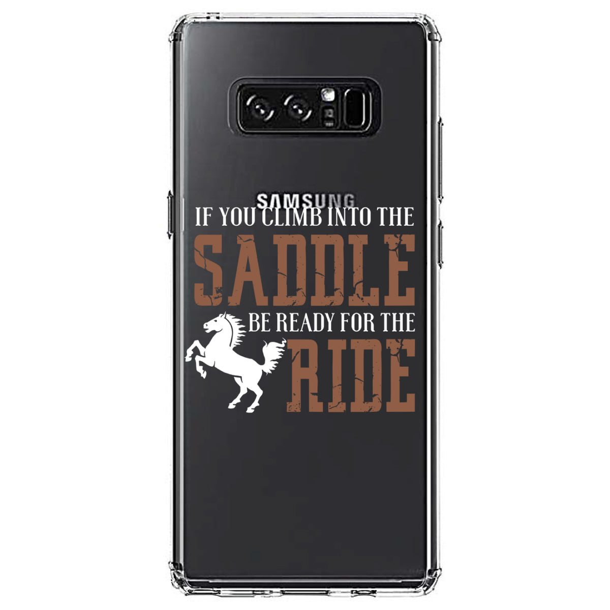 Climb into the Saddle, Ready for a Ride Clear Shockproof iPhone Case, view 12