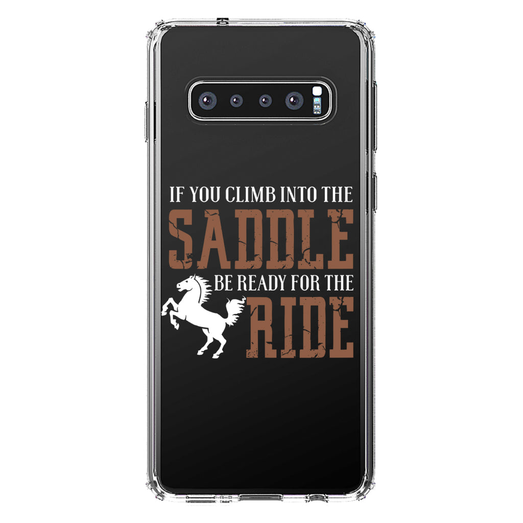 Climb into the Saddle, Ready for a Ride Clear Shockproof iPhone Case, view 17