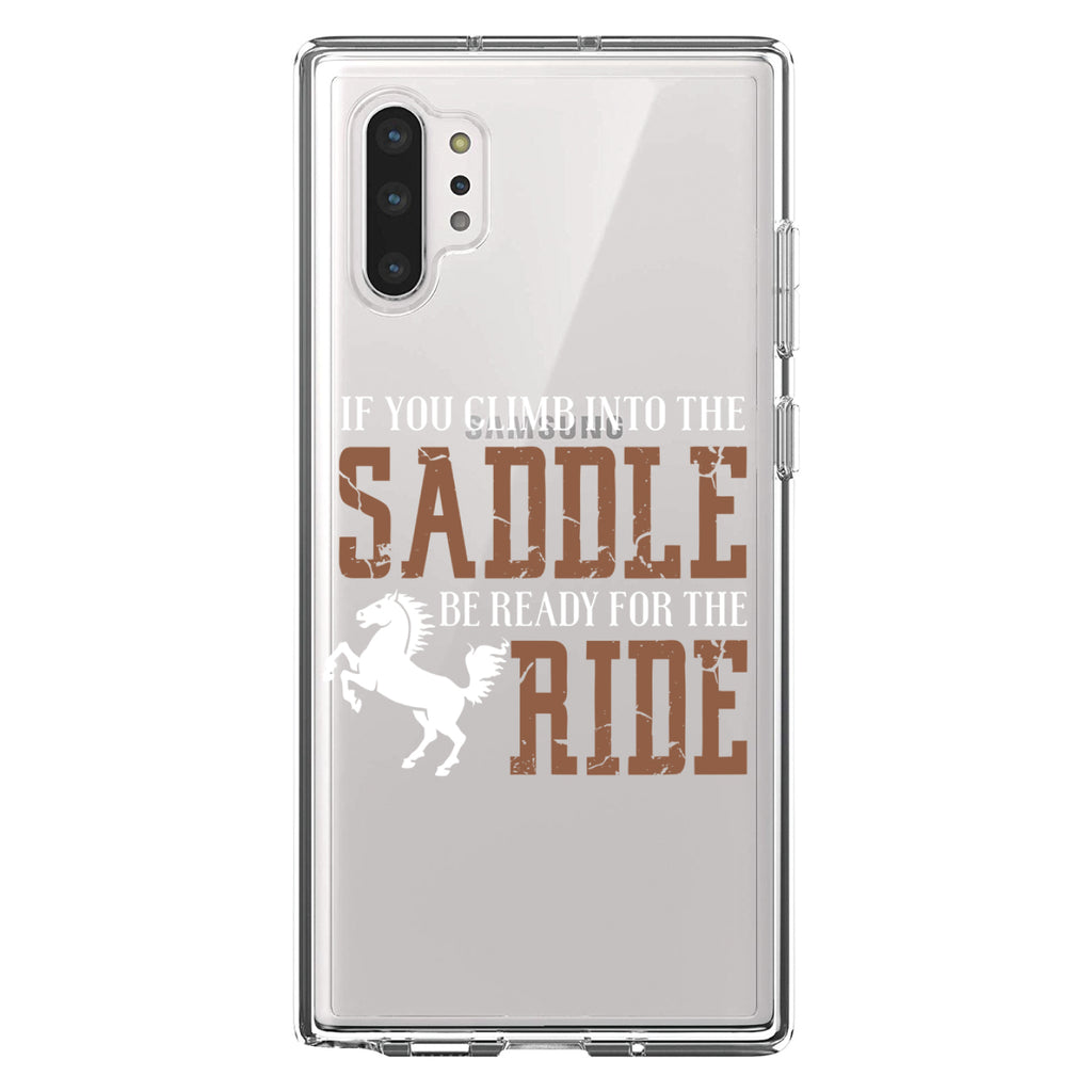 Climb into the Saddle, Ready for a Ride Clear Shockproof iPhone Case, view 10