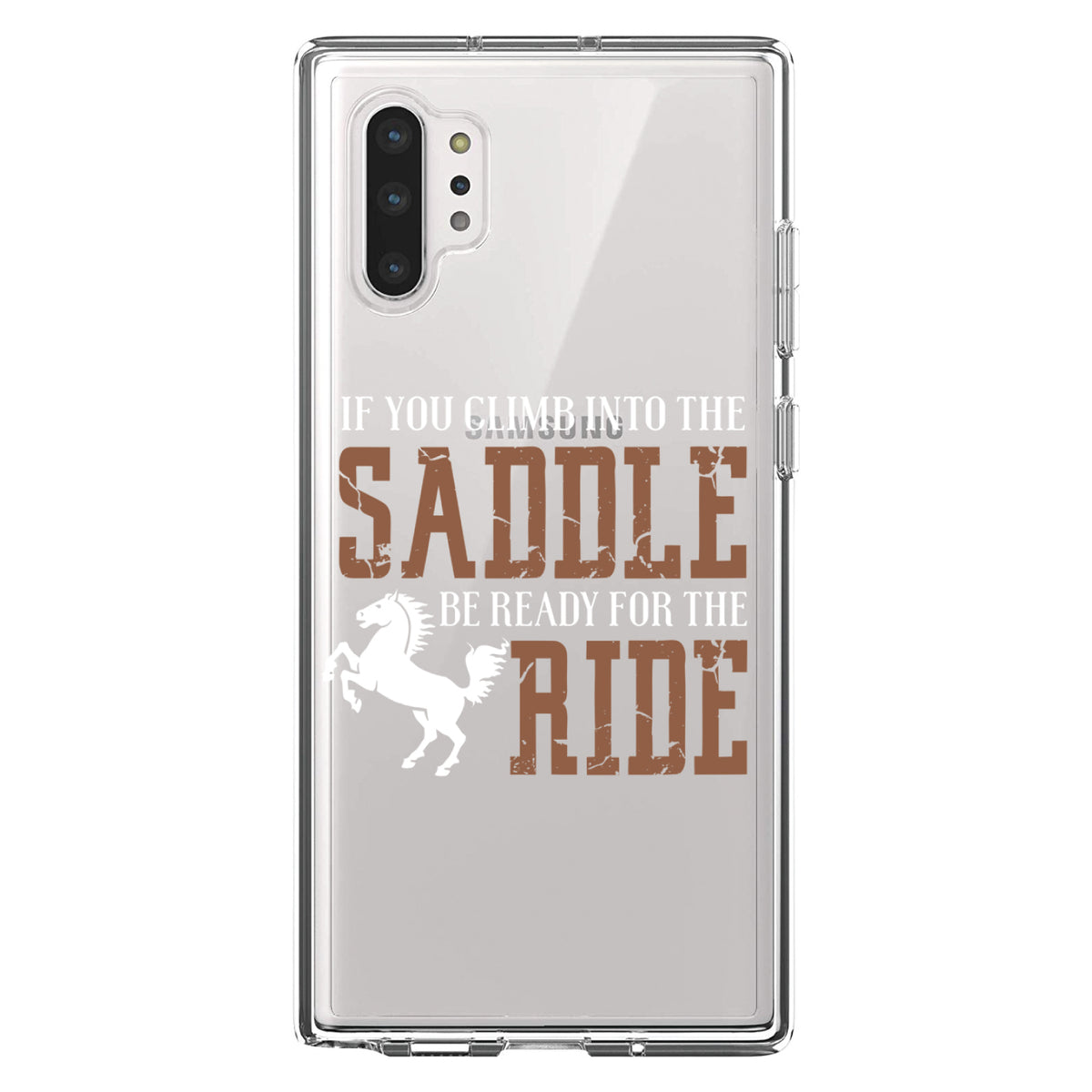 Climb into the Saddle, Ready for a Ride Clear Shockproof iPhone Case, view 10
