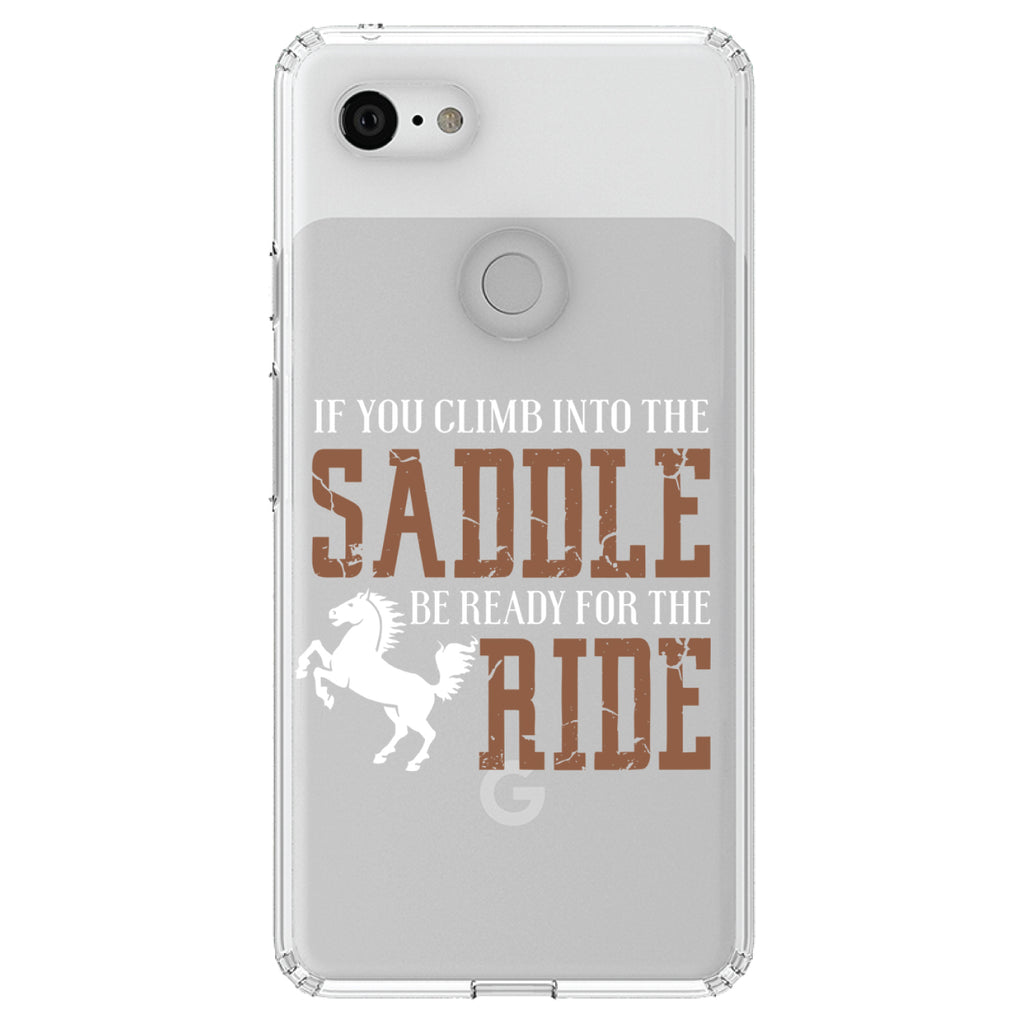 Climb into the Saddle, Ready for a Ride Clear Shockproof iPhone Case, view 21