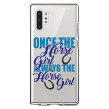 DistinctInk® Clear Shockproof Hybrid Case for Apple iPhone / Samsung Galaxy / Google Pixel - Once The Horse Girl Always The Horse Girl
