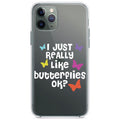 I Just Really Like Butterflies Clear Shockproof iPhone Case