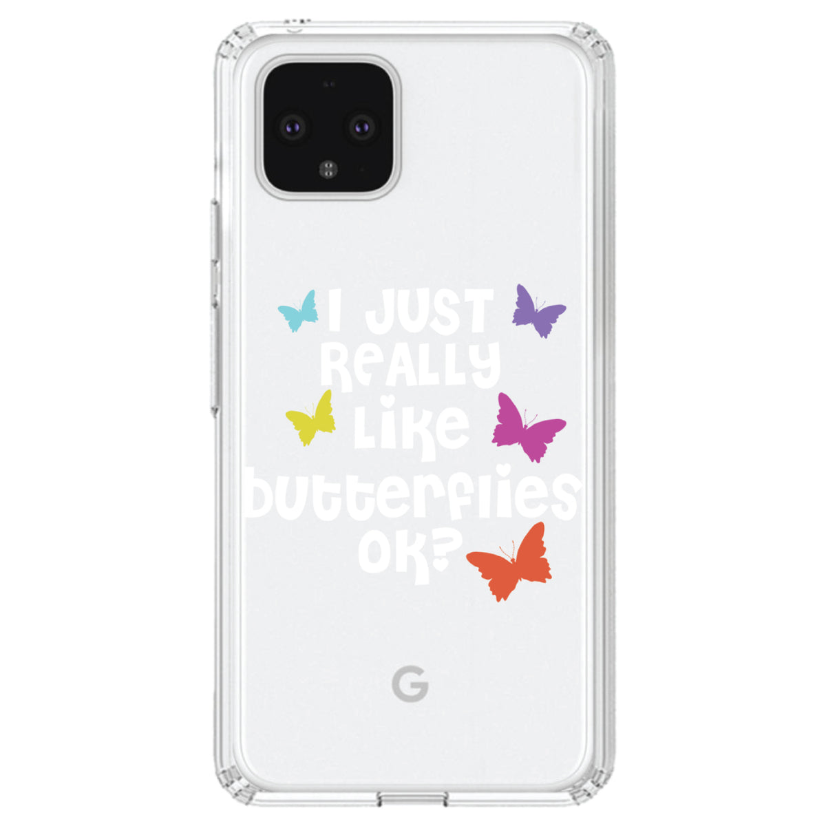 I Just Really Like Butterflies Clear Shockproof iPhone Case, view 24
