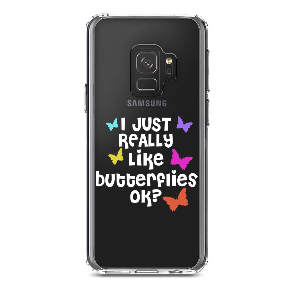 I Just Really Like Butterflies Clear Shockproof iPhone Case, view 19