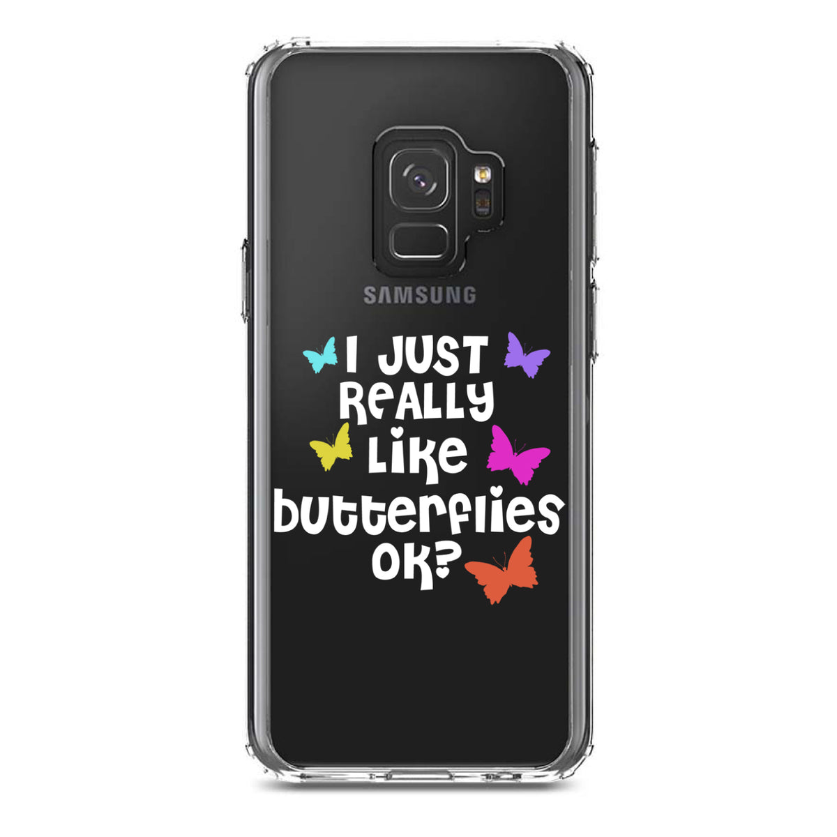 I Just Really Like Butterflies Clear Shockproof iPhone Case, view 19