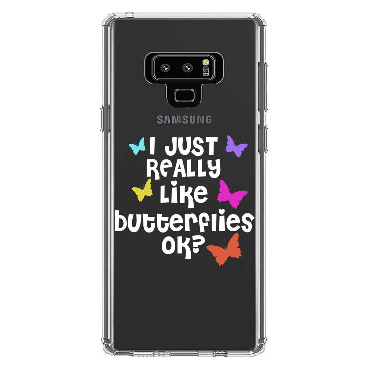 I Just Really Like Butterflies Clear Shockproof iPhone Case, view 11