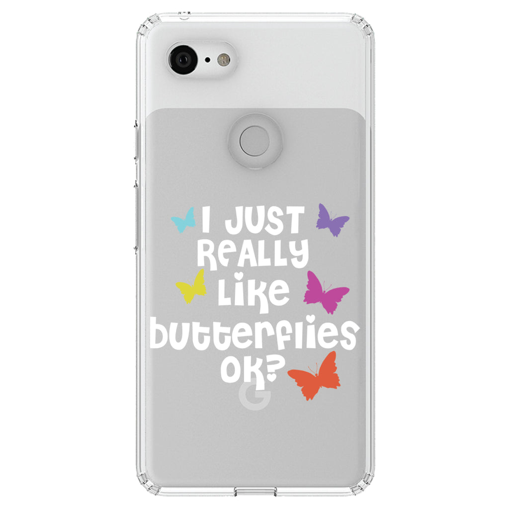I Just Really Like Butterflies Clear Shockproof iPhone Case, view 22