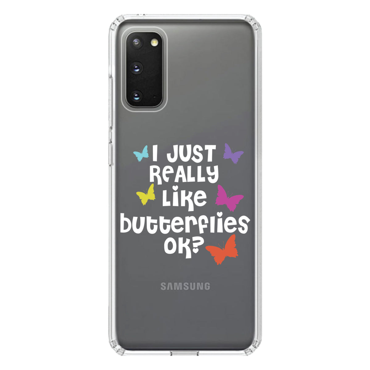 I Just Really Like Butterflies Clear Shockproof iPhone Case, view 14
