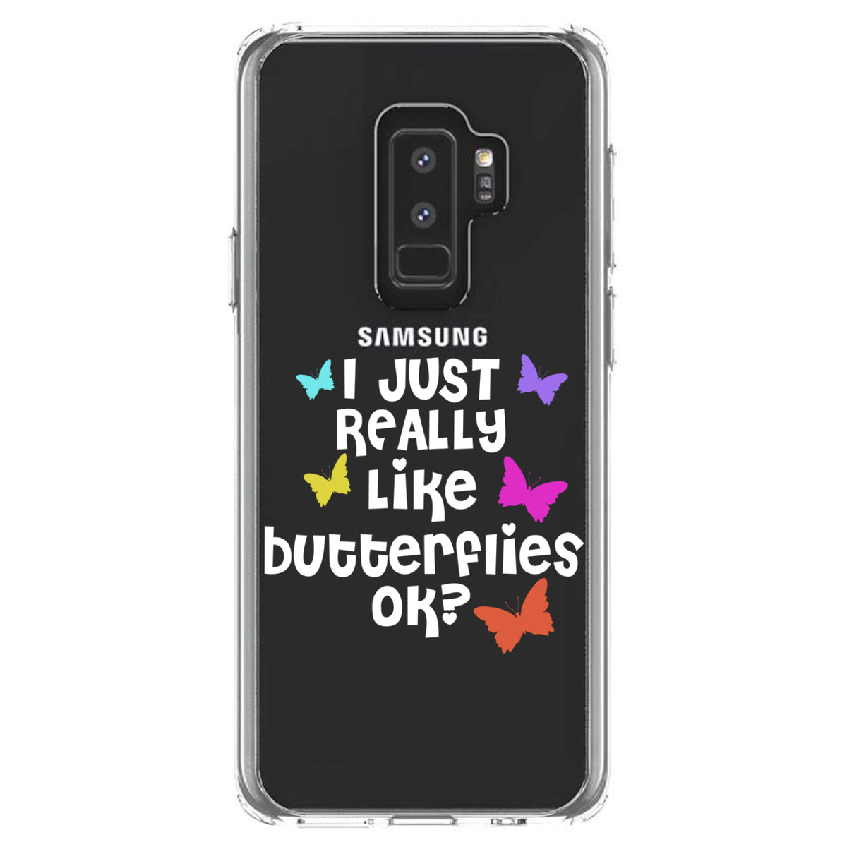 I Just Really Like Butterflies Clear Shockproof iPhone Case, view 20