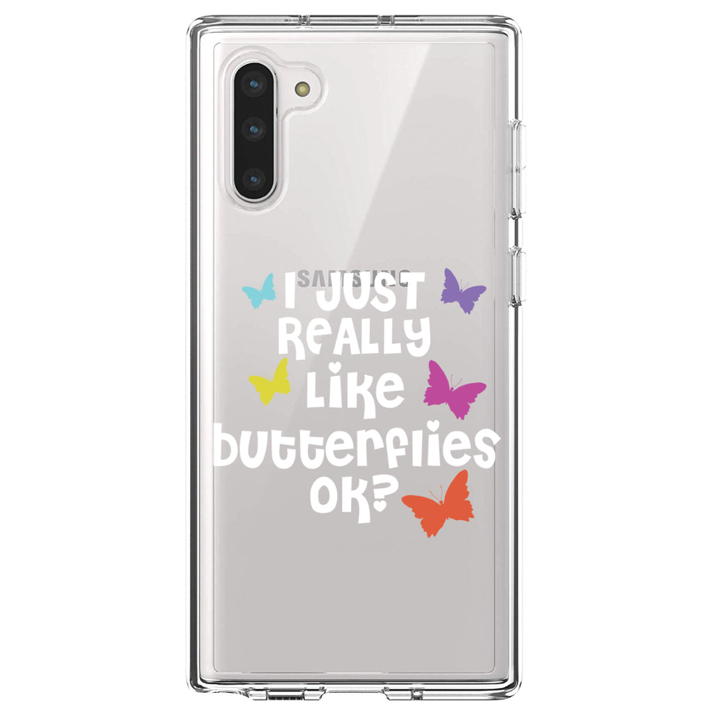I Just Really Like Butterflies Clear Shockproof iPhone Case, view 9