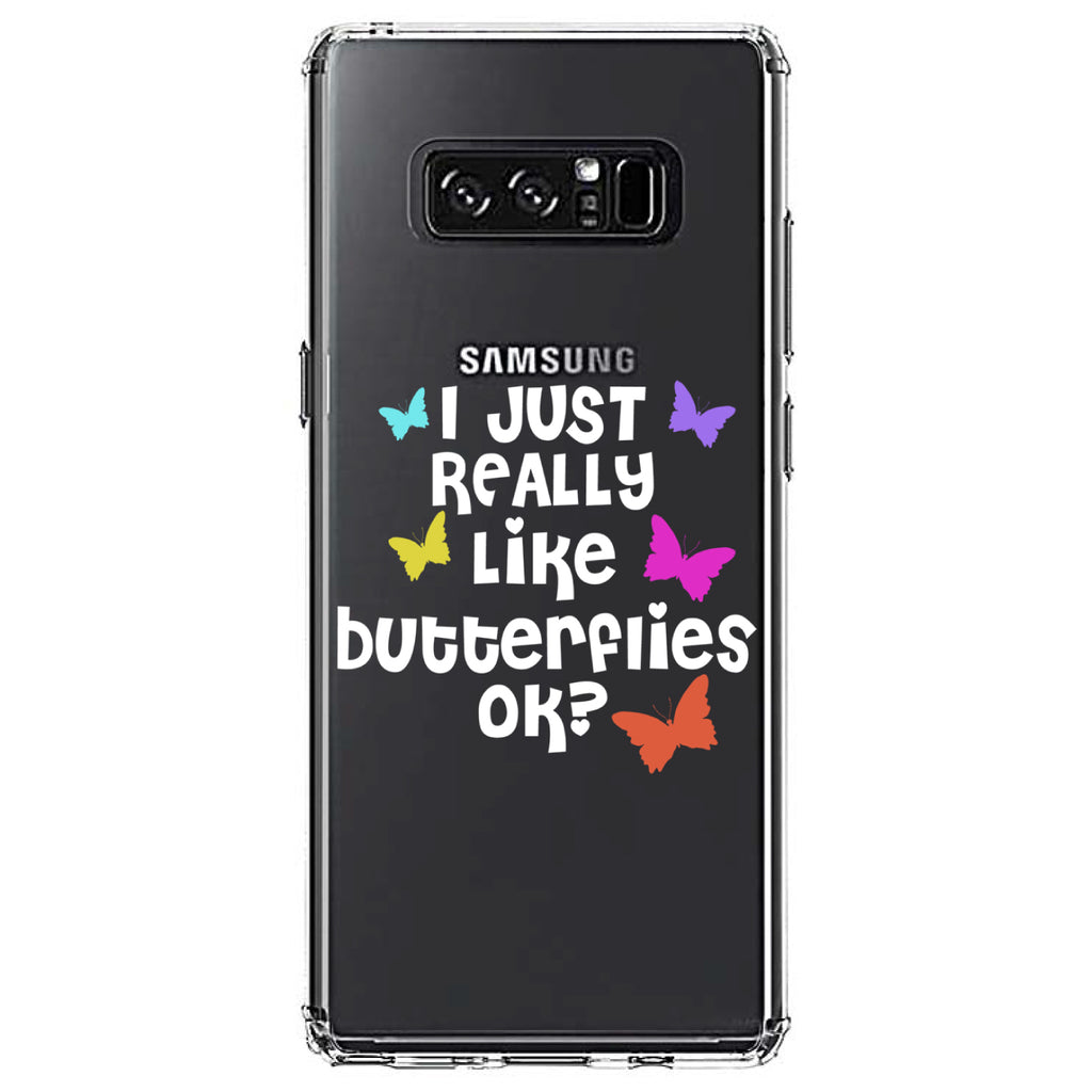 I Just Really Like Butterflies Clear Shockproof iPhone Case, view 12