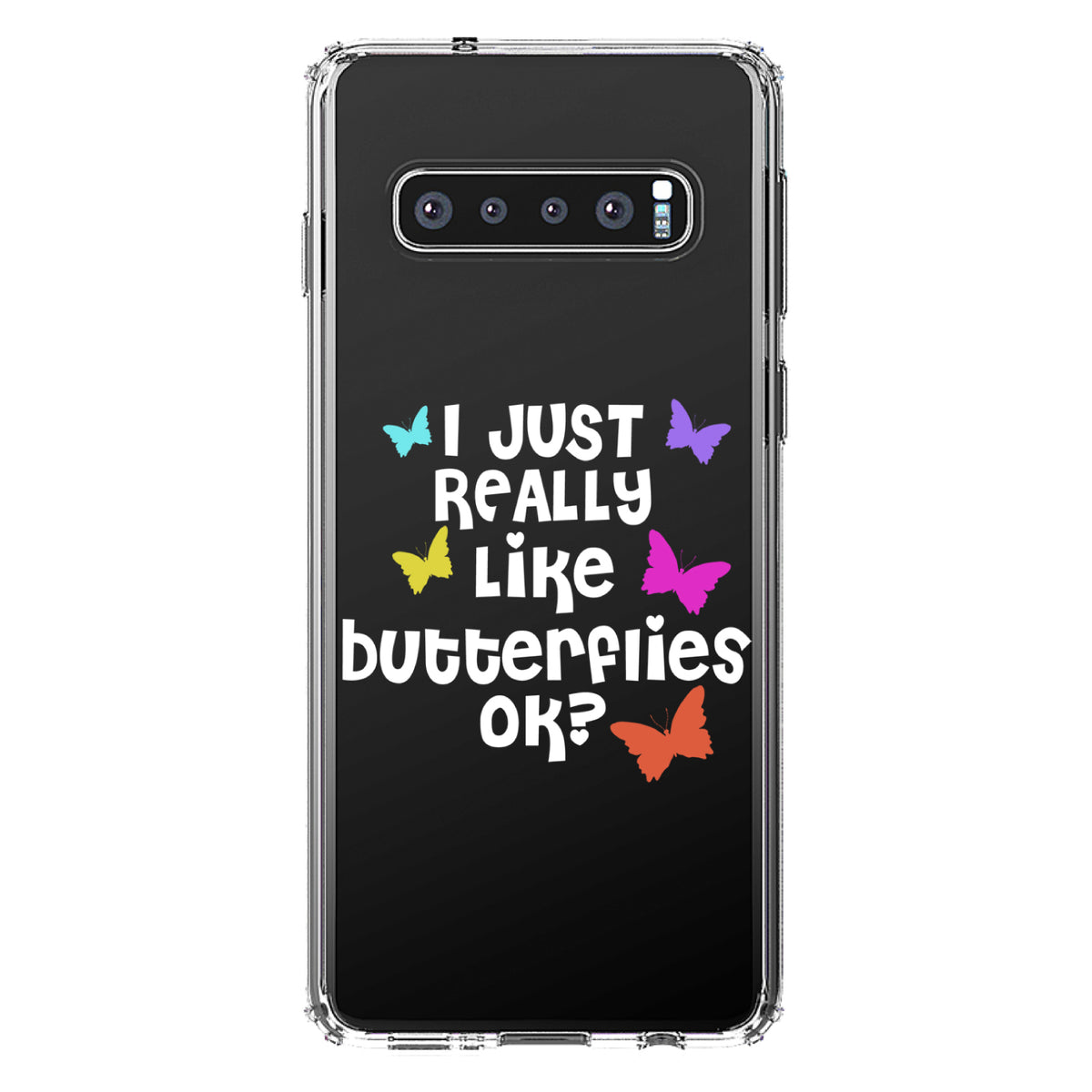 I Just Really Like Butterflies Clear Shockproof iPhone Case, view 16