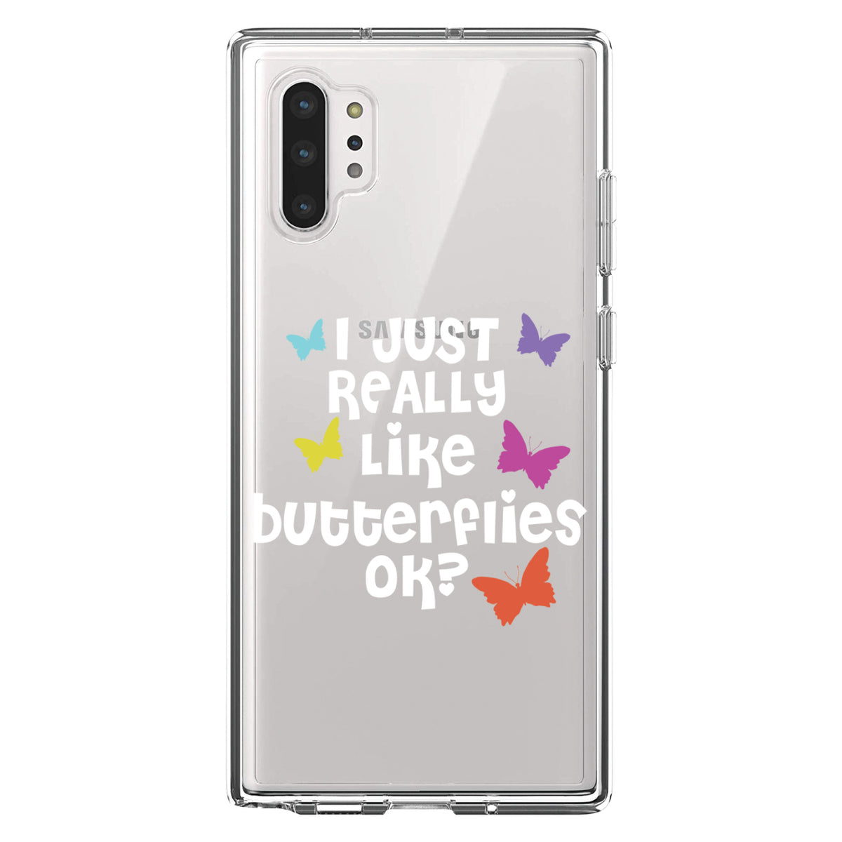 I Just Really Like Butterflies Clear Shockproof iPhone Case, view 10