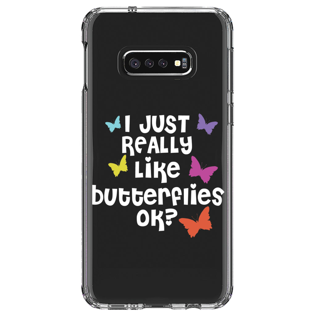 I Just Really Like Butterflies Clear Shockproof iPhone Case, view 18