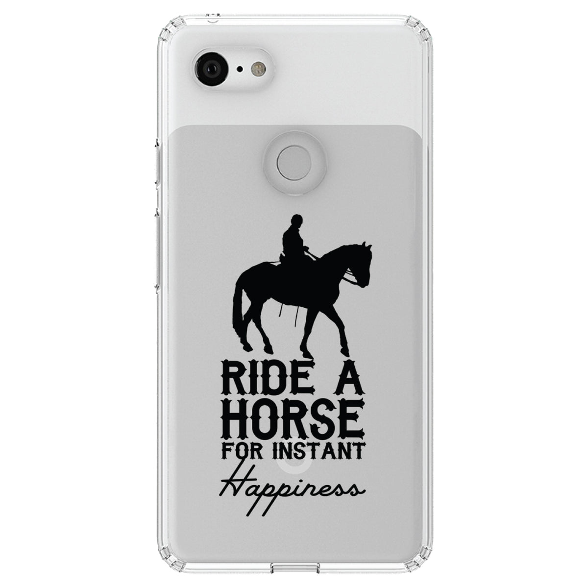 Ride A Horse for Instant Happiness Clear Shockproof iPhone Case, view 22