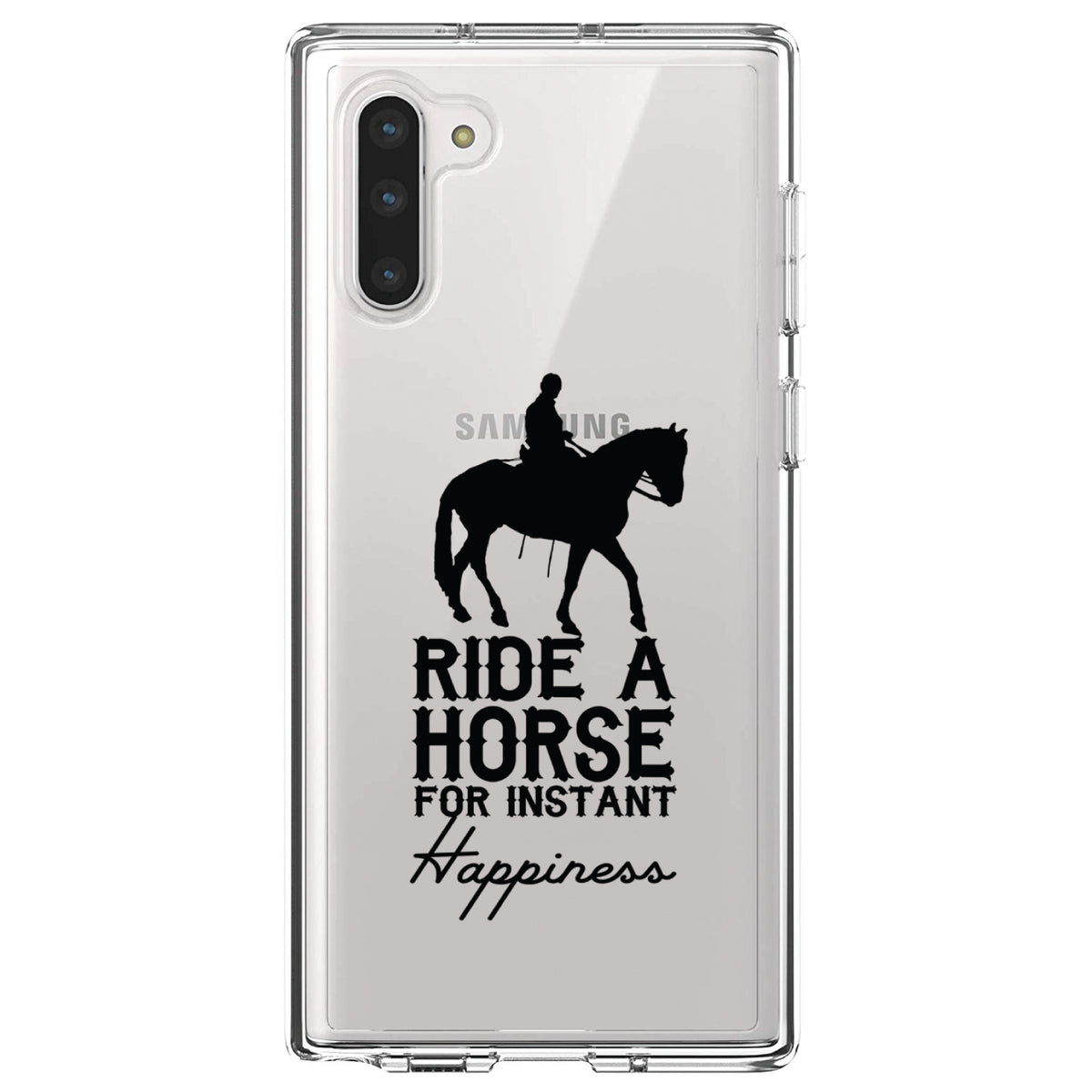Ride A Horse for Instant Happiness Clear Shockproof iPhone Case, view 9