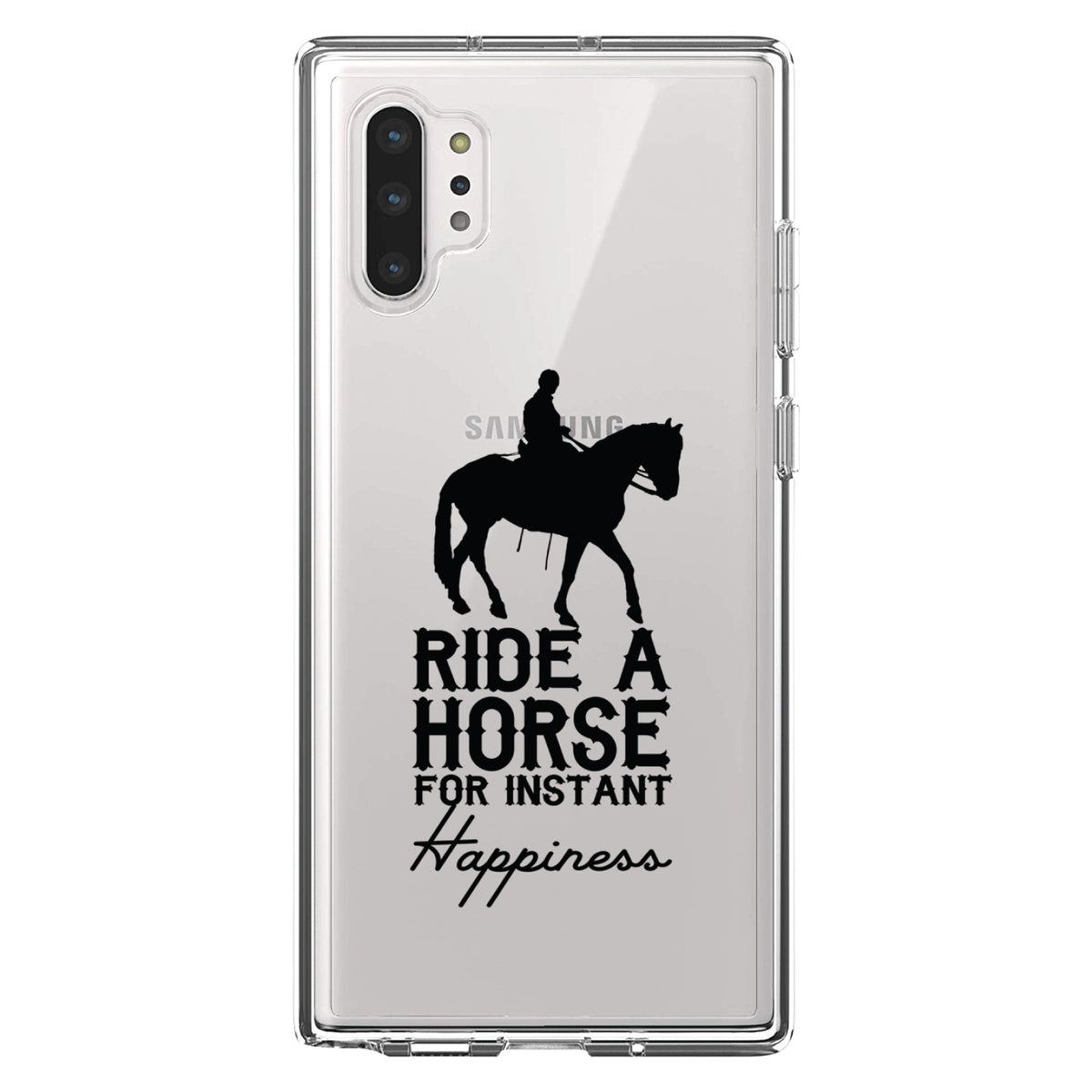 Ride A Horse for Instant Happiness Clear Shockproof iPhone Case, view 10