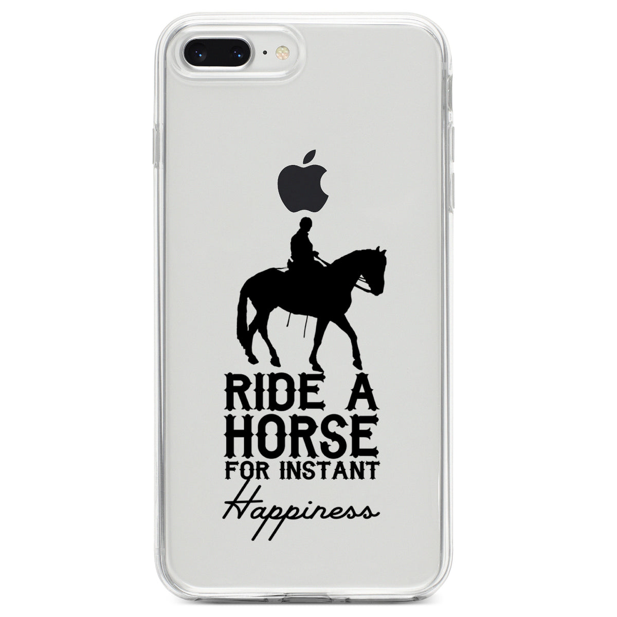 Ride A Horse for Instant Happiness Clear Shockproof iPhone Case, view 6
