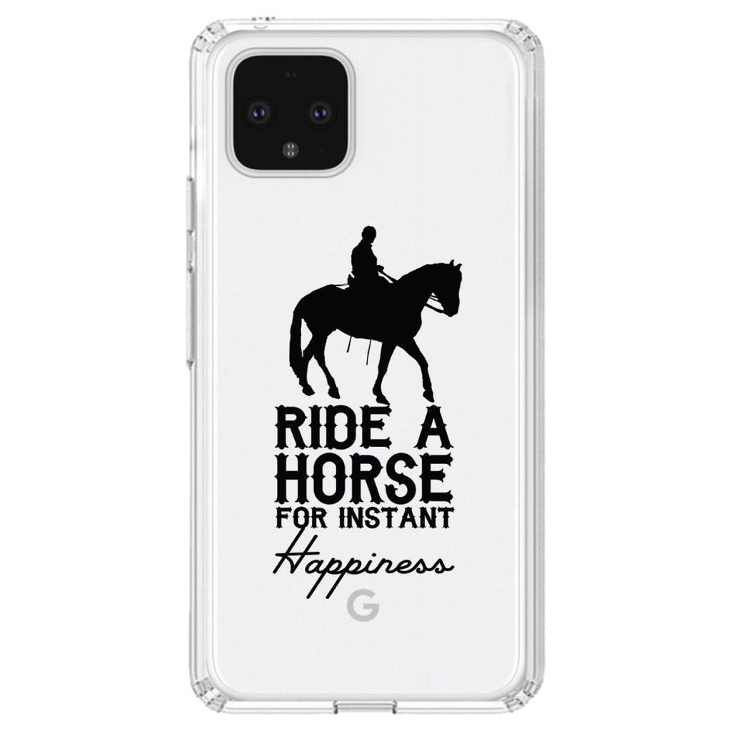 Ride A Horse for Instant Happiness Clear Shockproof iPhone Case, view 24