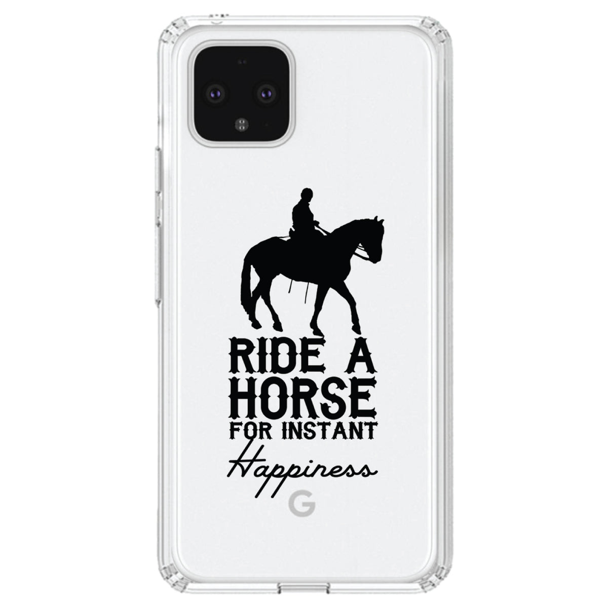 Ride A Horse for Instant Happiness Clear Shockproof iPhone Case, view 24