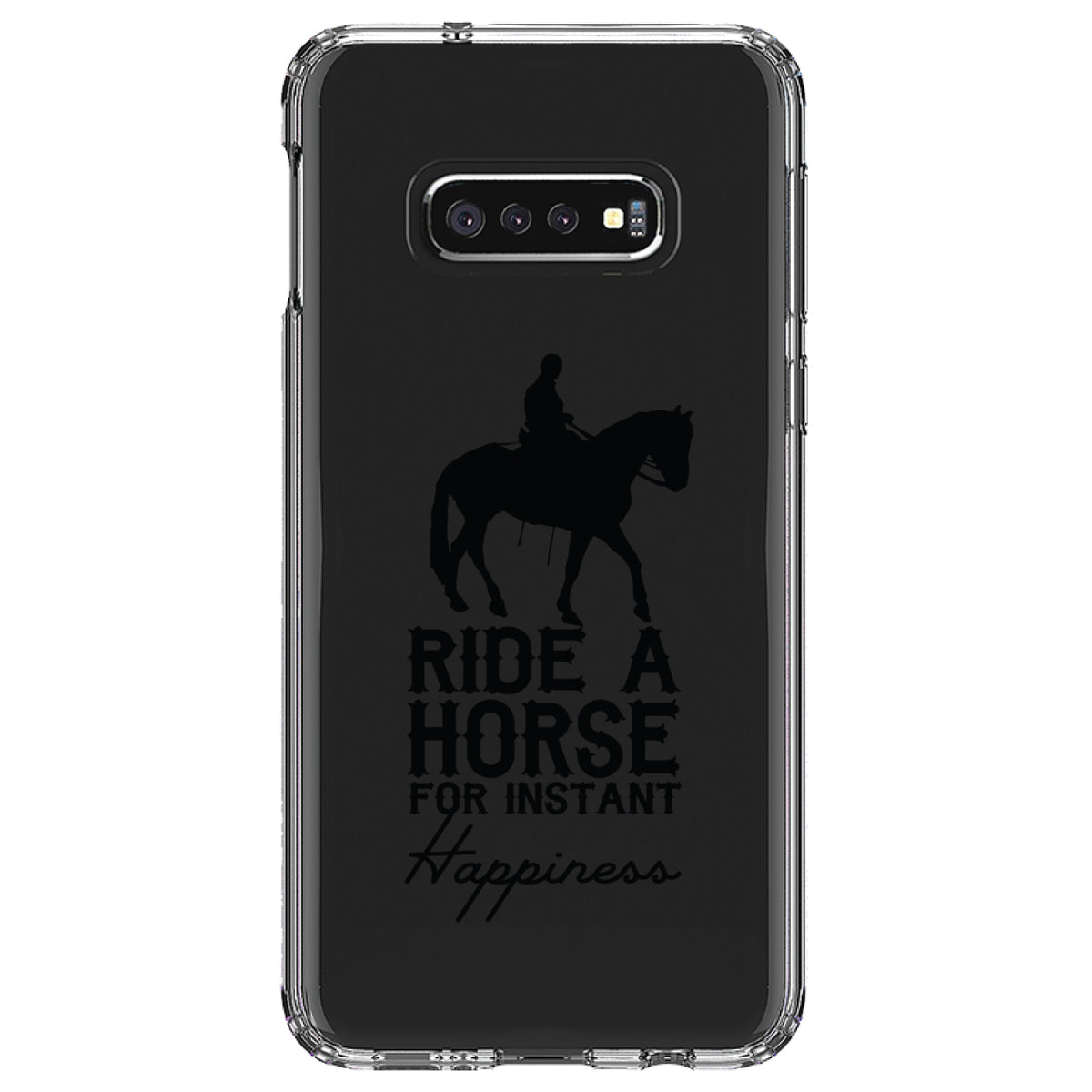 Ride A Horse for Instant Happiness Clear Shockproof iPhone Case, view 18