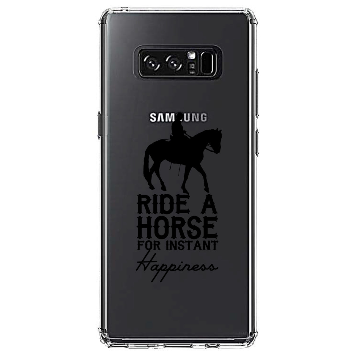 Ride A Horse for Instant Happiness Clear Shockproof iPhone Case, view 12