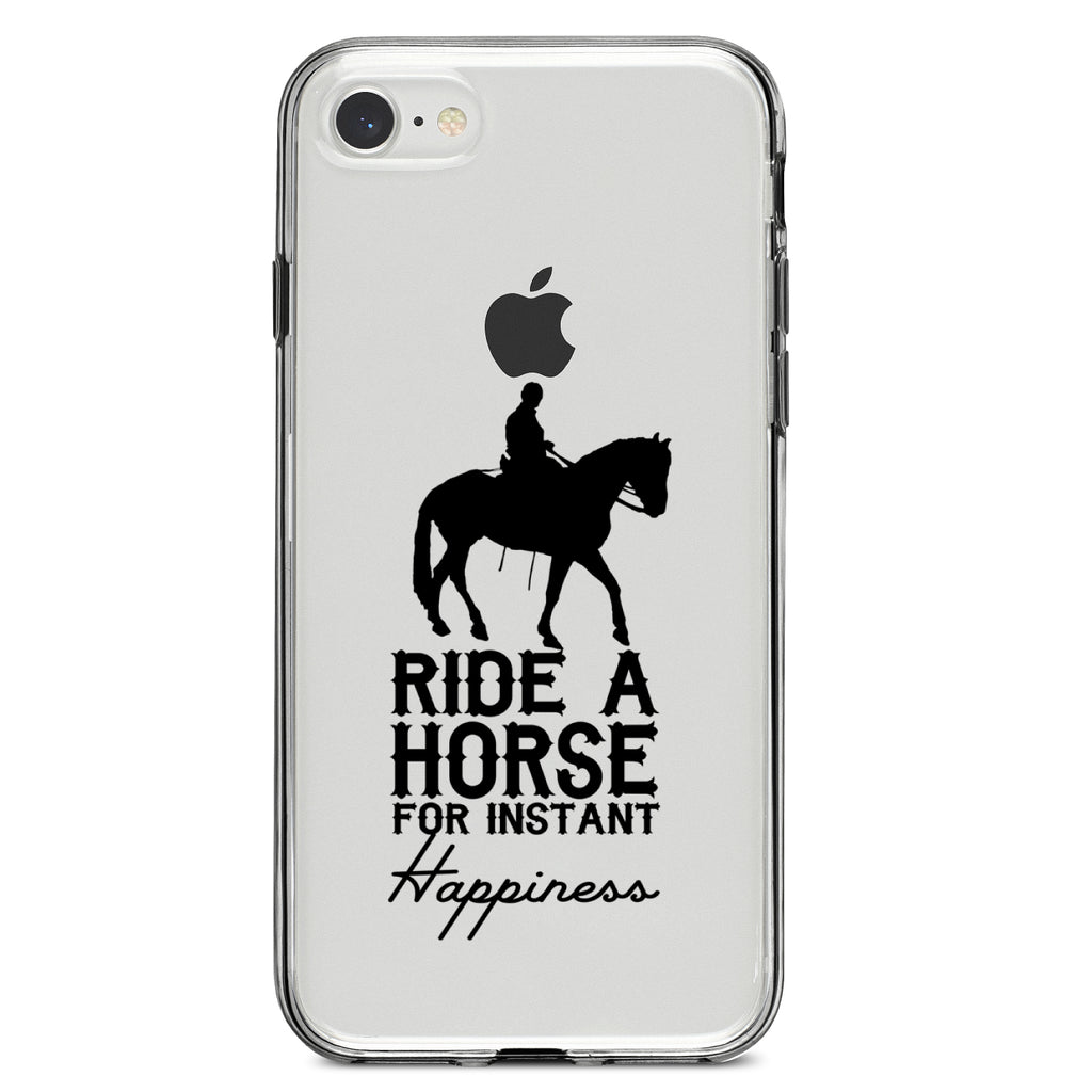 Ride A Horse for Instant Happiness Clear Shockproof iPhone Case, view 5