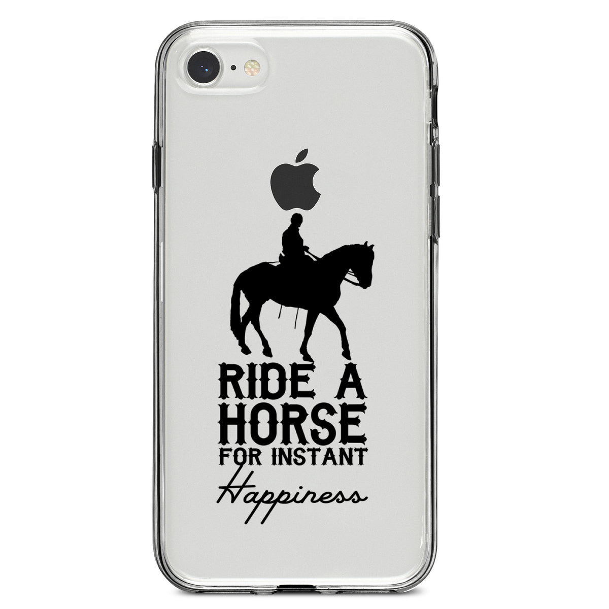 Ride A Horse for Instant Happiness Clear Shockproof iPhone Case, view 5