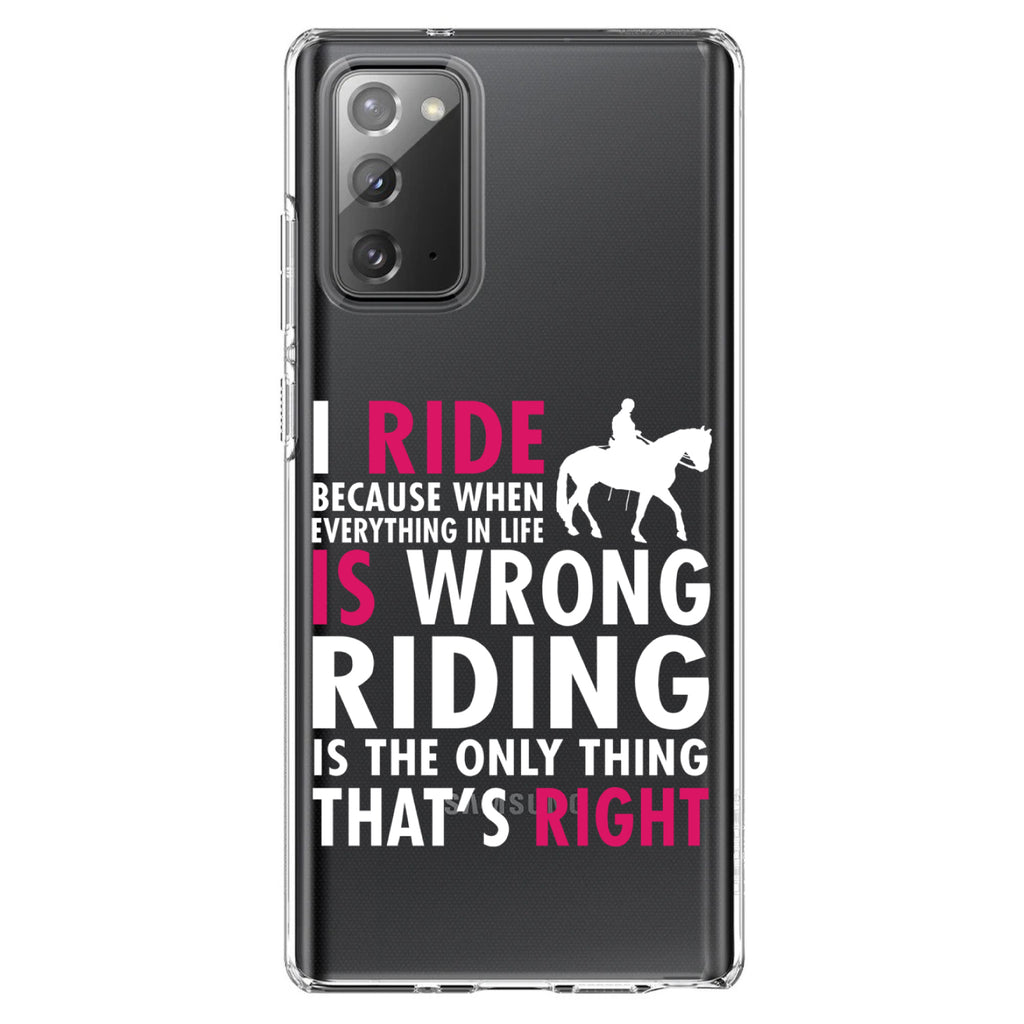 I Ride Because It's the Only Thing That's Right Clear Shockproof iPhone Case, view 8