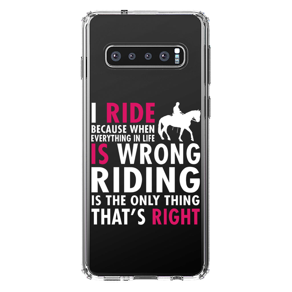 I Ride Because It's the Only Thing That's Right Clear Shockproof iPhone Case, view 16