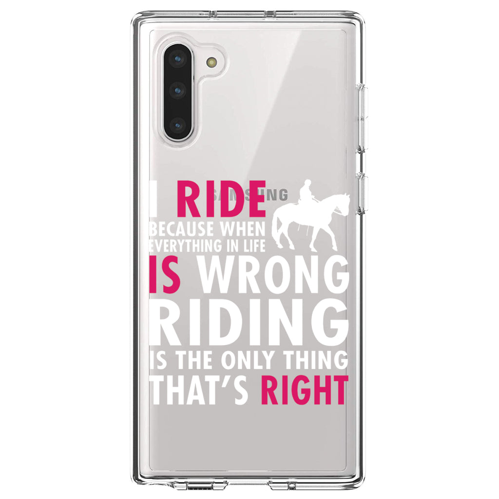 I Ride Because It's the Only Thing That's Right Clear Shockproof iPhone Case, view 9