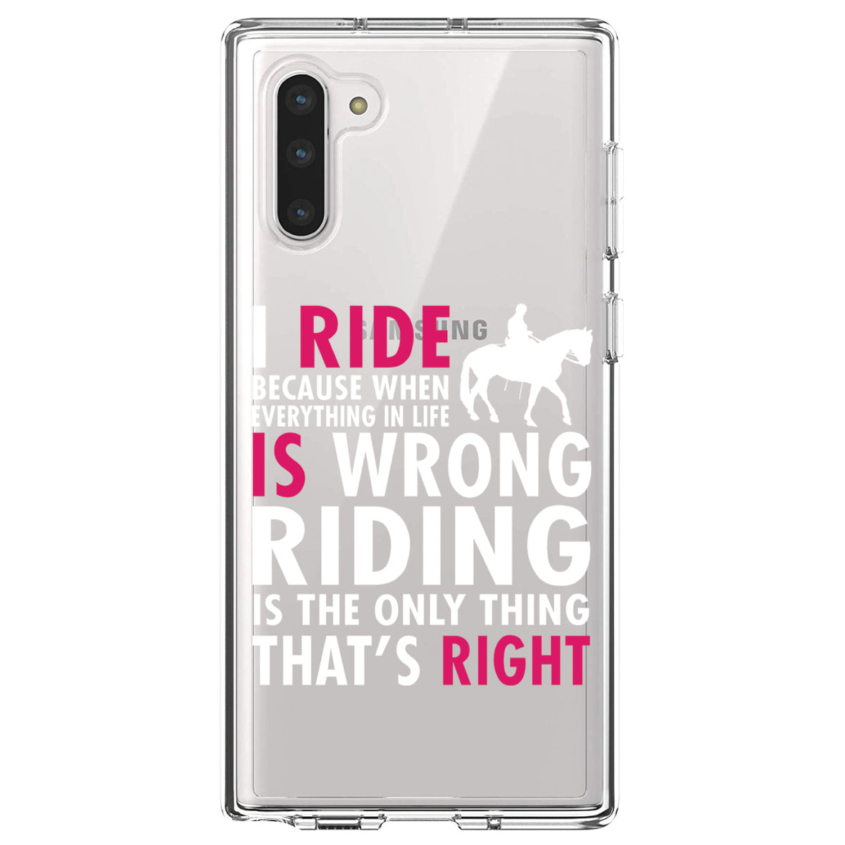 I Ride Because It's the Only Thing That's Right Clear Shockproof iPhone Case, view 9