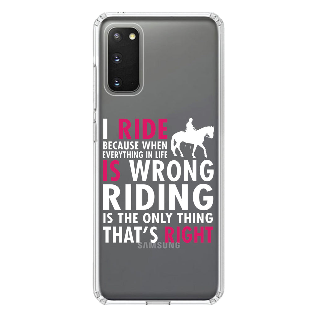 I Ride Because It's the Only Thing That's Right Clear Shockproof iPhone Case, view 13