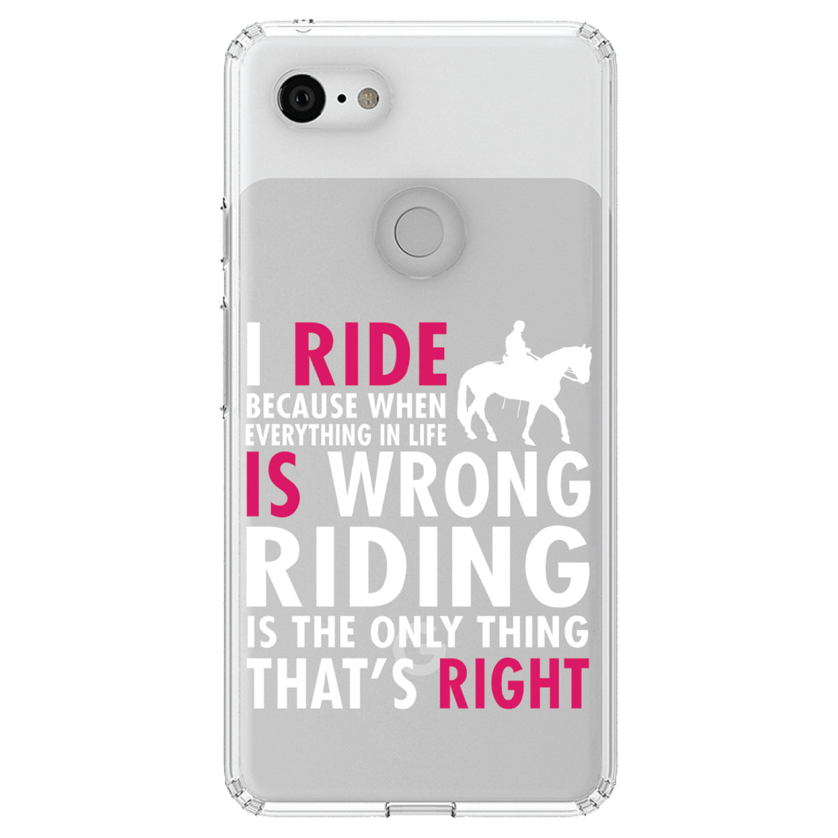 I Ride Because It's the Only Thing That's Right Clear Shockproof iPhone Case, view 22