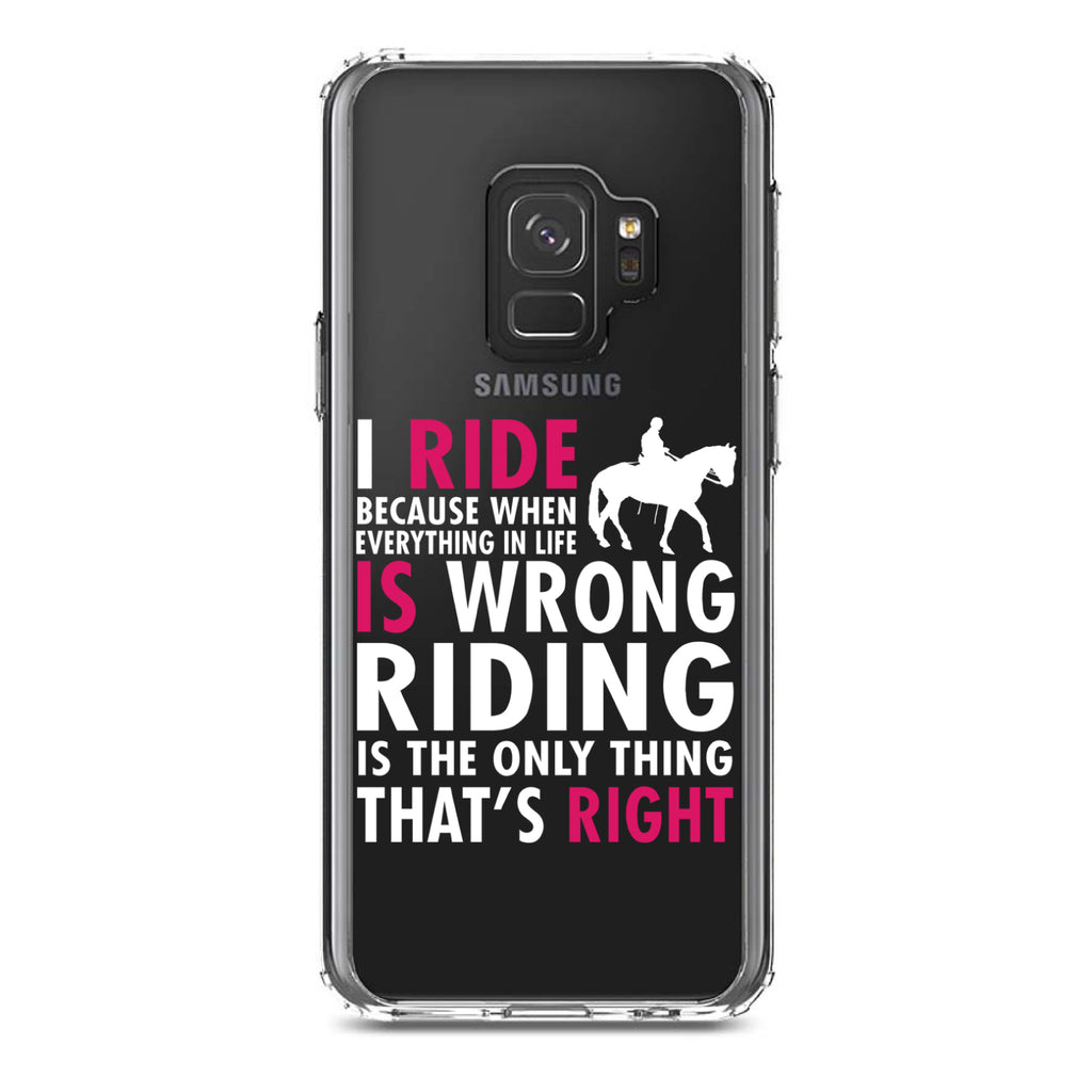 I Ride Because It's the Only Thing That's Right Clear Shockproof iPhone Case, view 19