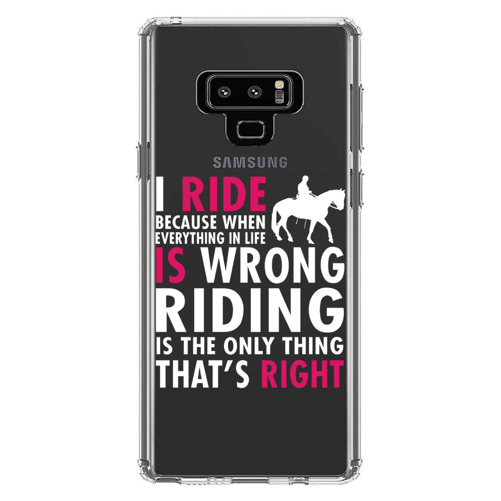 I Ride Because It's the Only Thing That's Right Clear Shockproof iPhone Case, view 11