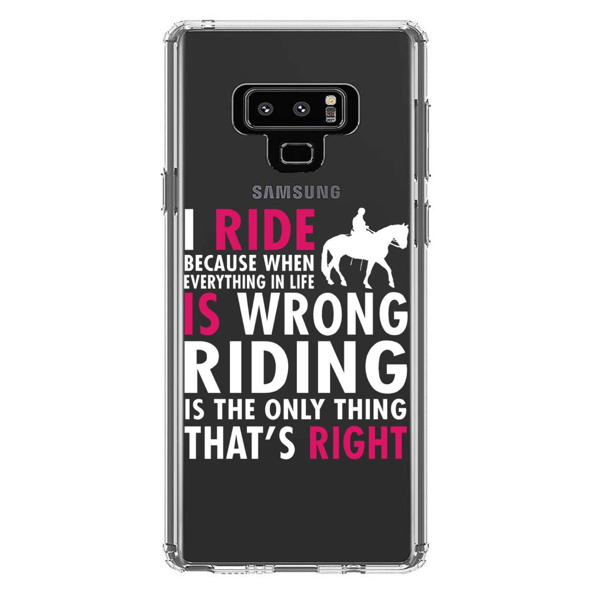 I Ride Because It's the Only Thing That's Right Clear Shockproof iPhone Case, view 11