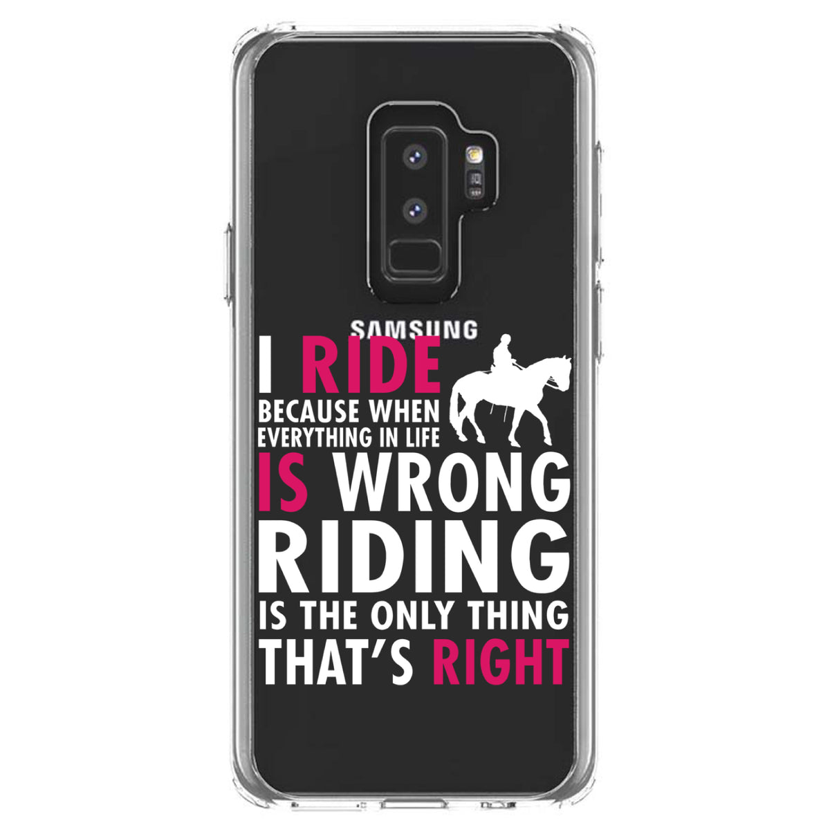 I Ride Because It's the Only Thing That's Right Clear Shockproof iPhone Case, view 20