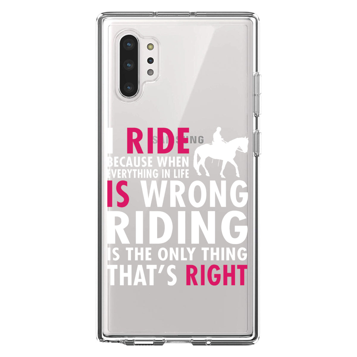 I Ride Because It's the Only Thing That's Right Clear Shockproof iPhone Case, view 10