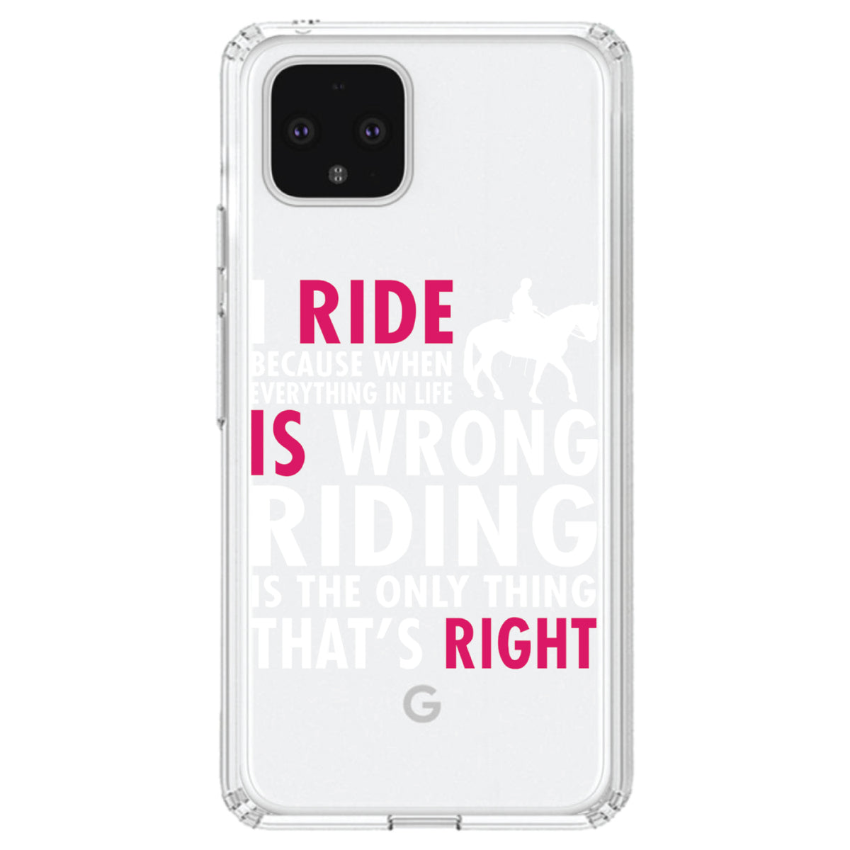 I Ride Because It's the Only Thing That's Right Clear Shockproof iPhone Case, view 23