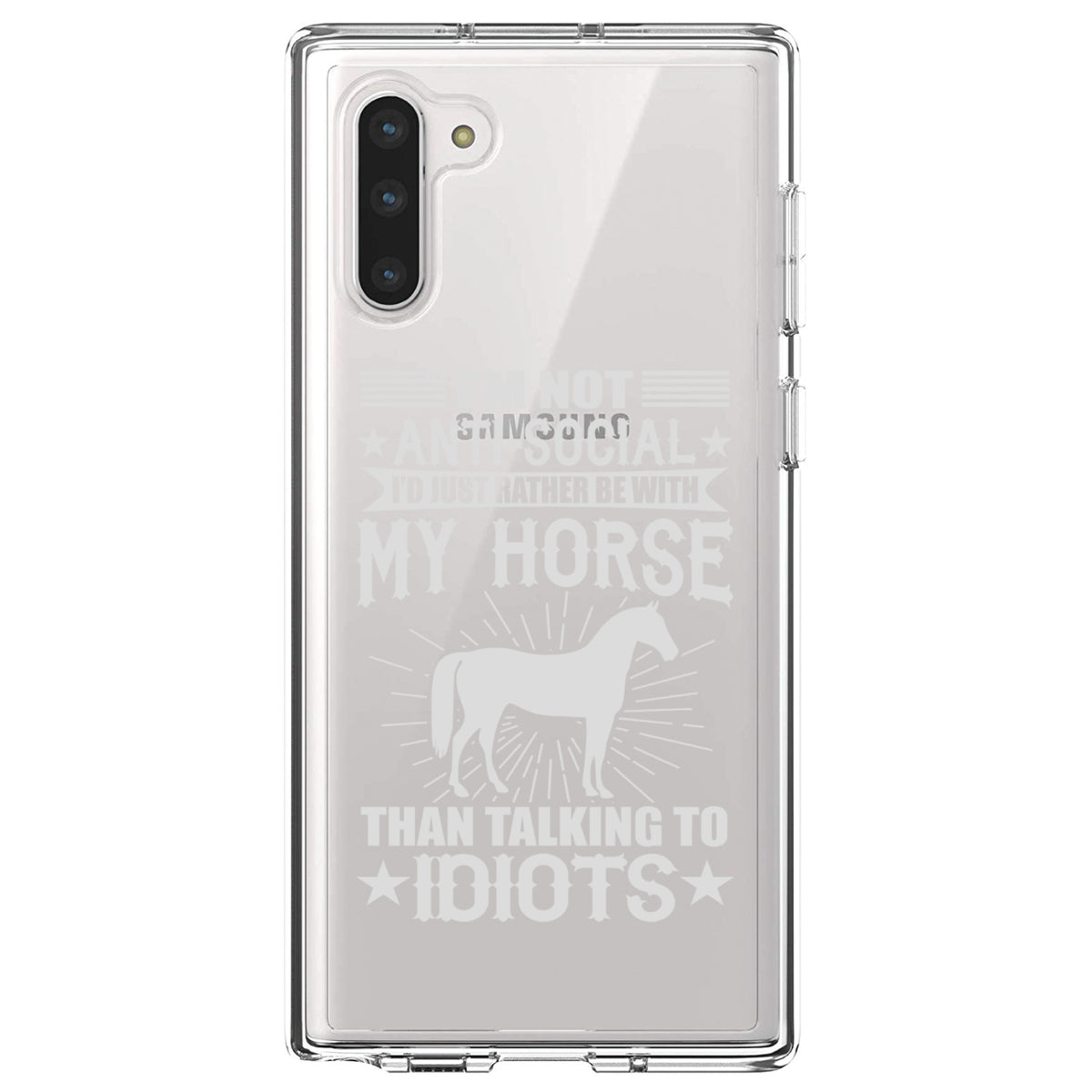 Not Anti Social, Rather Be With My Horse Clear Shockproof iPhone Case, view 9