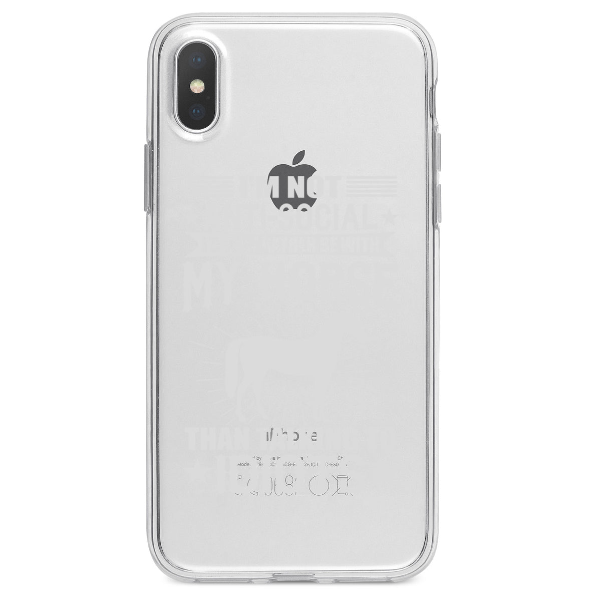 Not Anti Social, Rather Be With My Horse Clear Shockproof iPhone Case, view 4