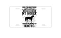 Custom Aluminum Decorative Vanity Front License Plate - Not Anti Social - Rather Be With My Horse